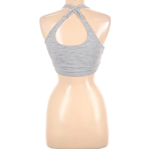 Size 6 Lululemon Gray Women's Sports Bra cross back - Picture 1 of 5